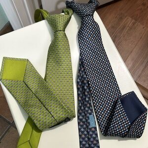 Hermes men’s tie bundle (arctic men and motorcycle)